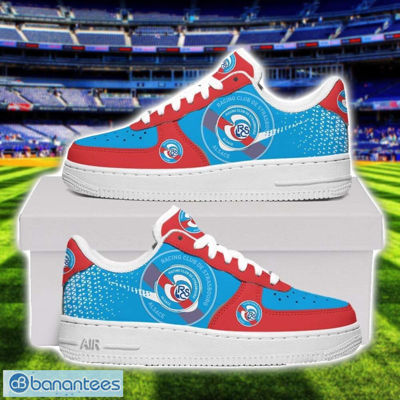 rc strasbourg alsace air force shoes sneakers for men women gift image RC Strasbourg Alsace Air Force Shoes Sneakers For Men Women Gift Product Photo 1