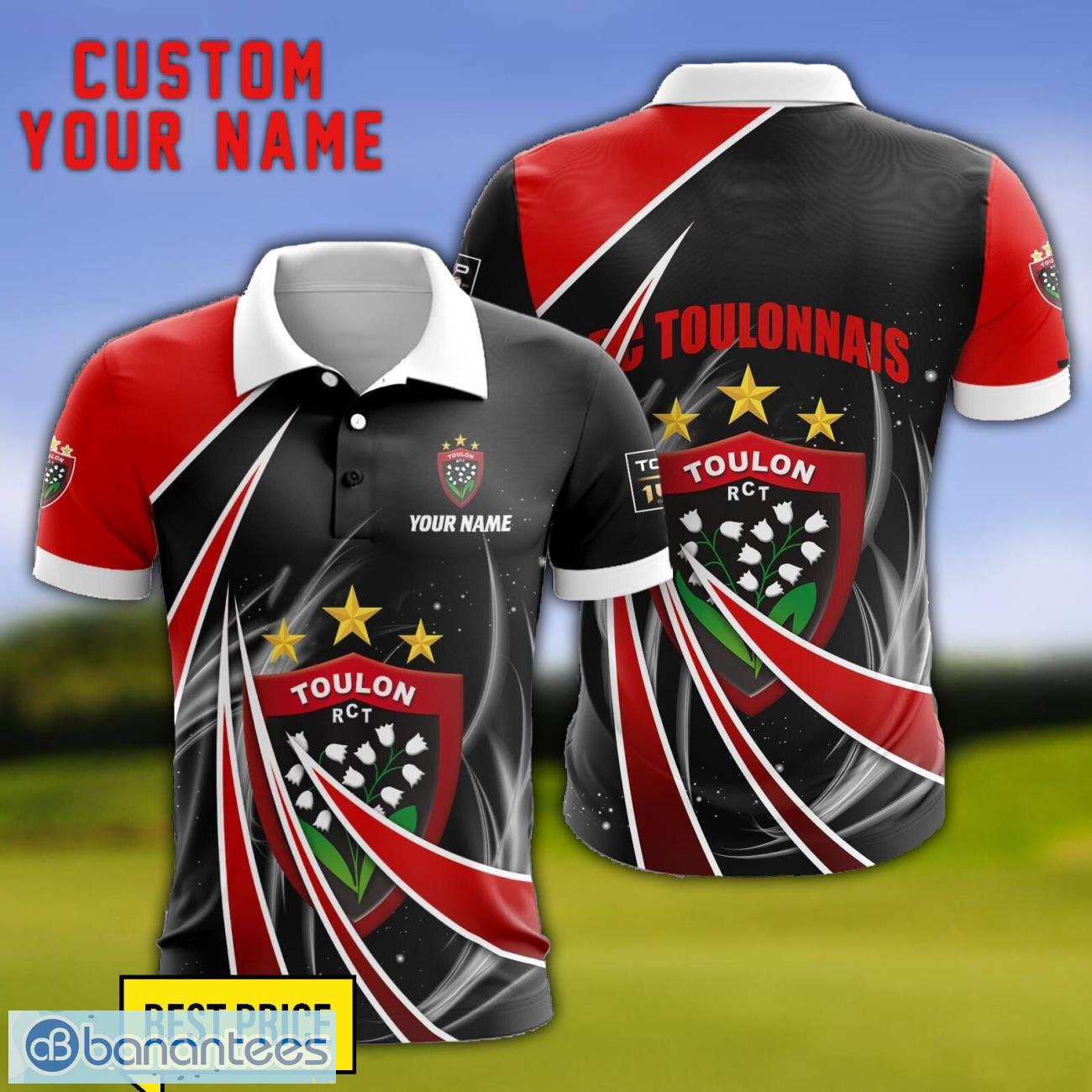 rc toulonnais personalized name 3d polo shirt gift for sport golf lover image RC Toulonnais Personalized Name 3D Polo Shirt Gift For Sport Golf Lover Product Photo 1