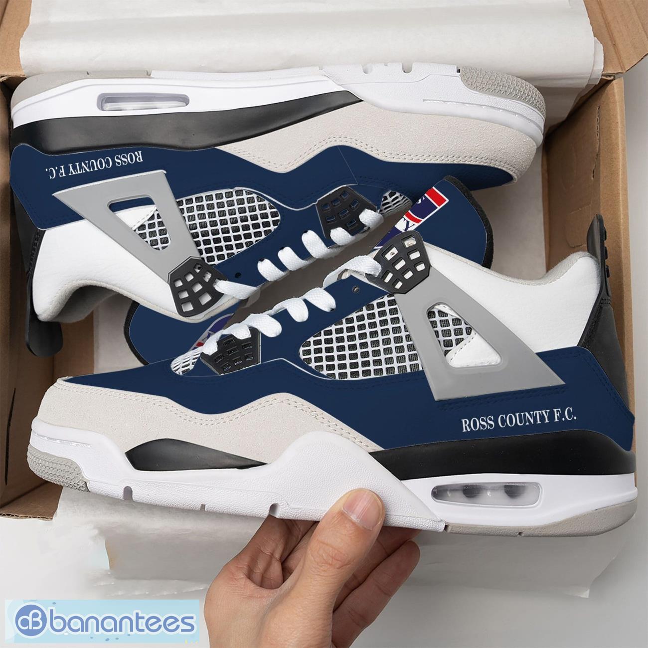 ross county fc air jordan 4 shoes men and women sneakers gift image Ross County F.C. Air Jordan 4 Shoes Men And Women Sneakers Gift Product Photo 1