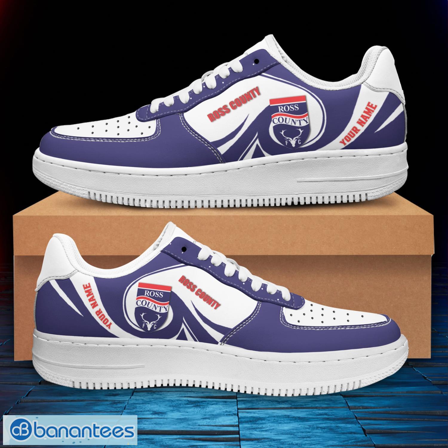 ross county sp new air force sneakers personalized name gift ideas for fans 1 image Ross County SP New Air Force Sneakers Personalized Name Gift Ideas For Fans Product Photo 2