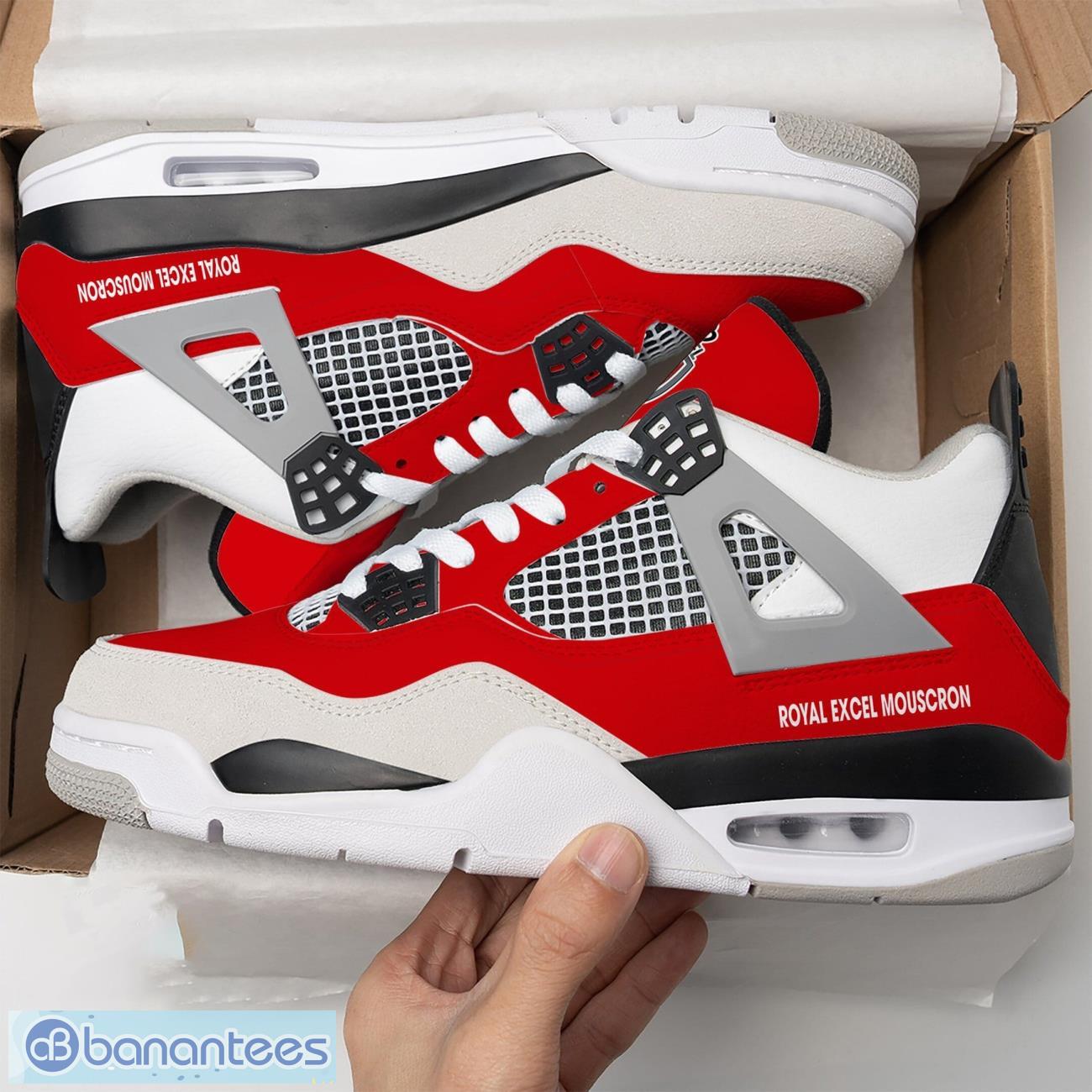 royal excel mouscron air jordan 4 shoes men and women sneakers gift image Royal Excel Mouscron Air Jordan 4 Shoes Men And Women Sneakers Gift Product Photo 1