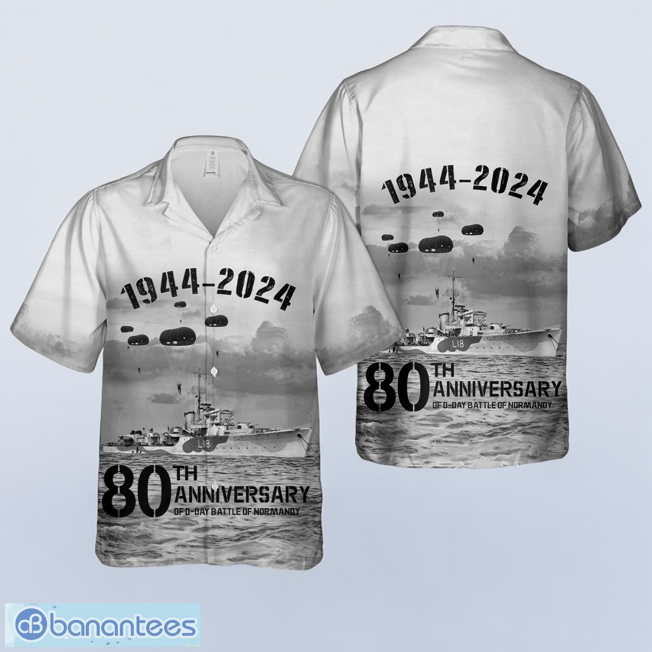 royal navy hms talybont l18 in omaha beach hawaiian shirt image Royal Navy HMS Talybont (L18) In Omaha Beach Hawaiian Shirt Product Photo 1