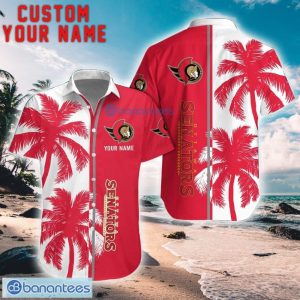 Ottawa Senators Coconut Pattern Hawaiian Shirt And Shorts Personalized Name Unique Gift For Summer Product Photo 1