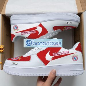 FC Bayern Munchen Air Force Shoes Custom Name Gift For Fans AF1 Sneakers Product Photo 1