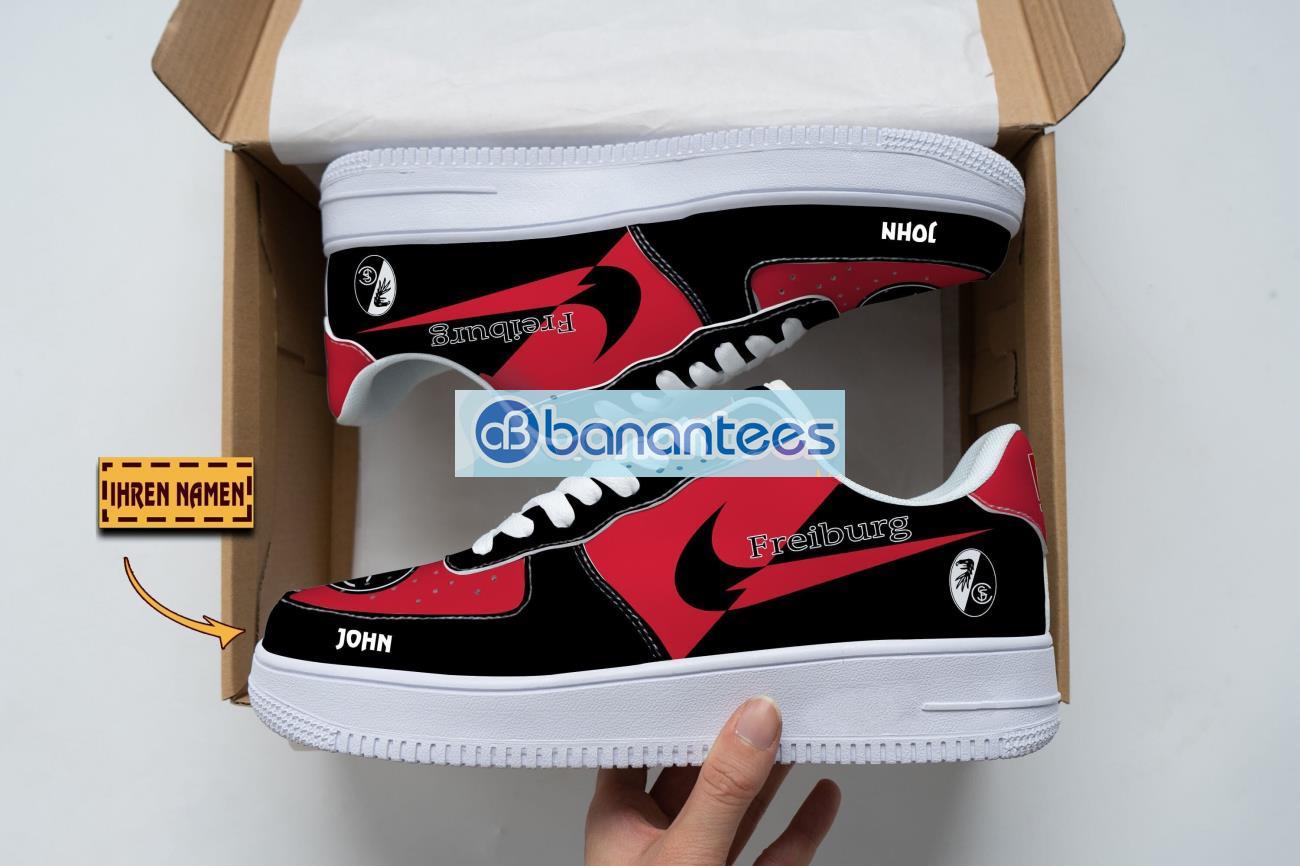 sc freiburg air force shoes custom name gift for fans af1 sneakers image SC Freiburg Air Force Shoes Custom Name Gift For Fans AF1 Sneakers Product Photo 1