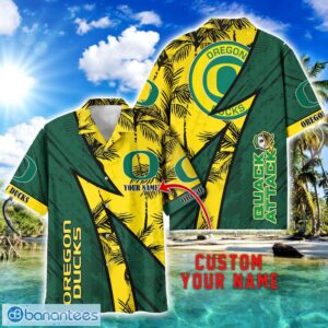 Oregon Ducks AOP Hawaiian Shirt Beach Summer Shirt Personalized Name For fans Product Photo 1