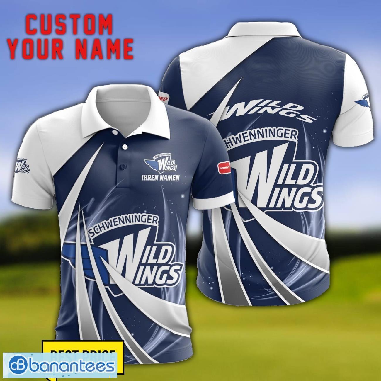 schwenninger wild wings personalized name 3d polo shirt gift for sport golf lover image Schwenninger Wild Wings Personalized Name 3D Polo Shirt Gift For Sport Golf Lover Product Photo 1