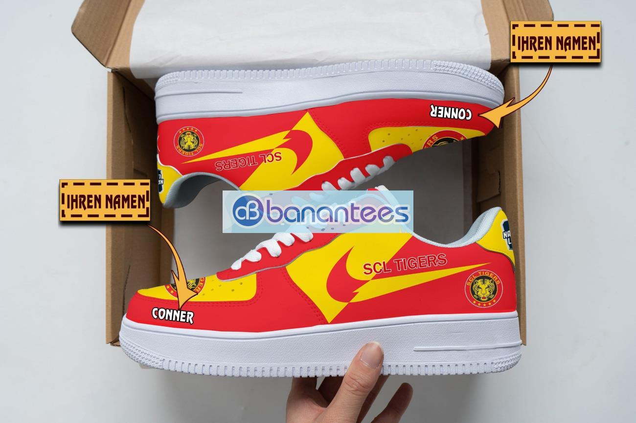 scl tigers air force shoes custom name gift for fans af1 sneakers image SCL Tigers Air Force Shoes Custom Name Gift For Fans AF1 Sneakers Product Photo 1