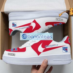 New York Rangers Air Force Shoes Custom Name Gift For Fans AF1 Sneakers Product Photo 1
