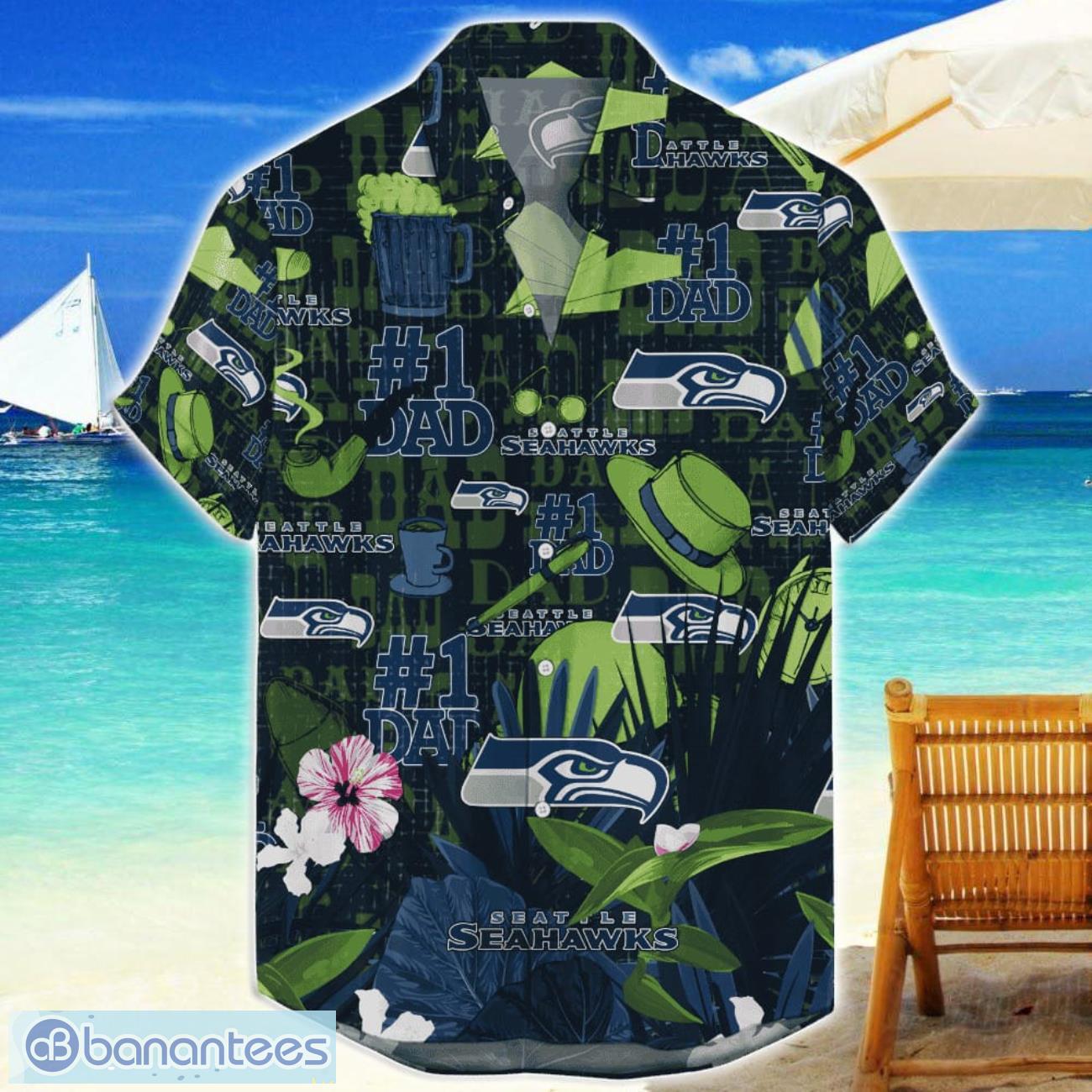 seattle seahawks hawaiian shirt fathers day gift for dad grandpa nfl team image Seattle Seahawks Hawaiian Shirt Father’s Day Gift For Dad Grandpa NFL Team Product Photo 1