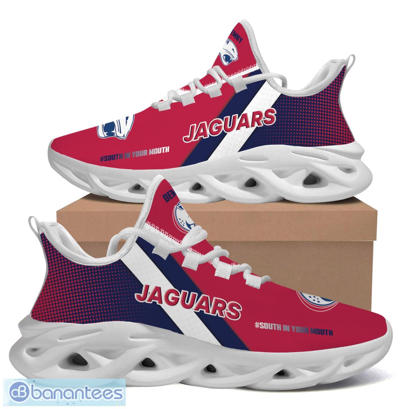 south alabama jaguars logo custom name pattern 3d max soul sneaker 1 image South Alabama Jaguars Logo Custom Name Pattern 3D Max Soul Sneaker Product Photo 2