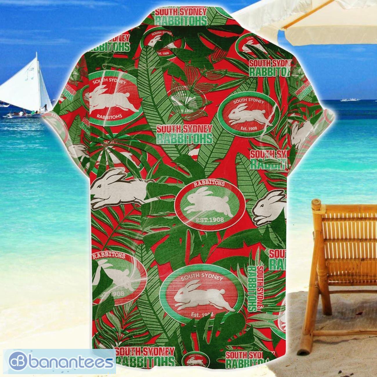 south sydney rabbitohs hawaiian retro logo revolution nrl fans gift for men and women 1 image South Sydney Rabbitohs Hawaiian Retro Logo Revolution NRL Fans Gift For Men And Women Product Photo 2