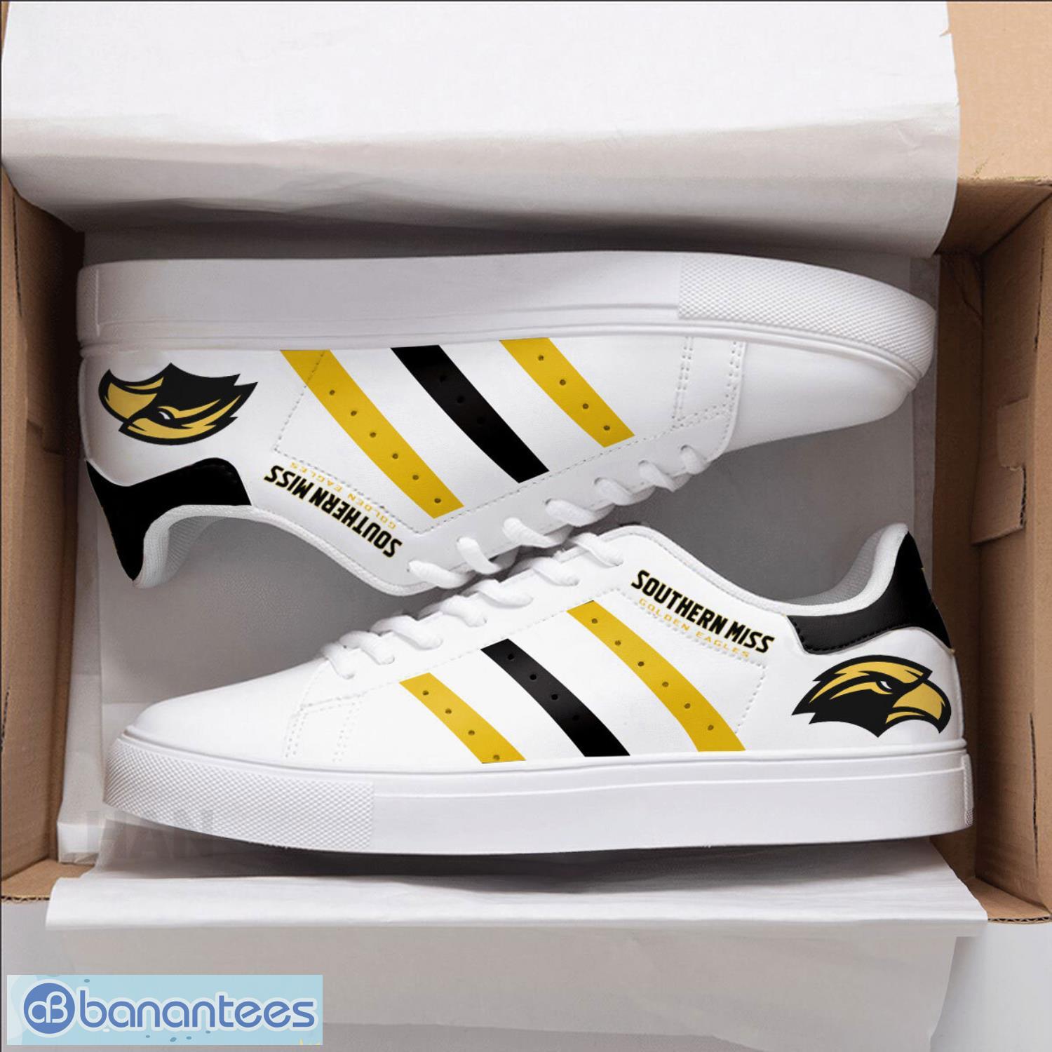 southern miss golden eagles football low top skate shoes for men and women trending shoes image Southern Miss Golden Eagles Football Low Top Skate Shoes For Men And Women Trending Shoes Product Photo 1