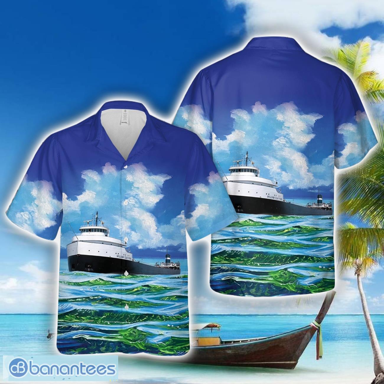 SS William Clay Ford Hawaiian Shirt SS William Clay Ford Hawaiian Shirt Product Photo 1