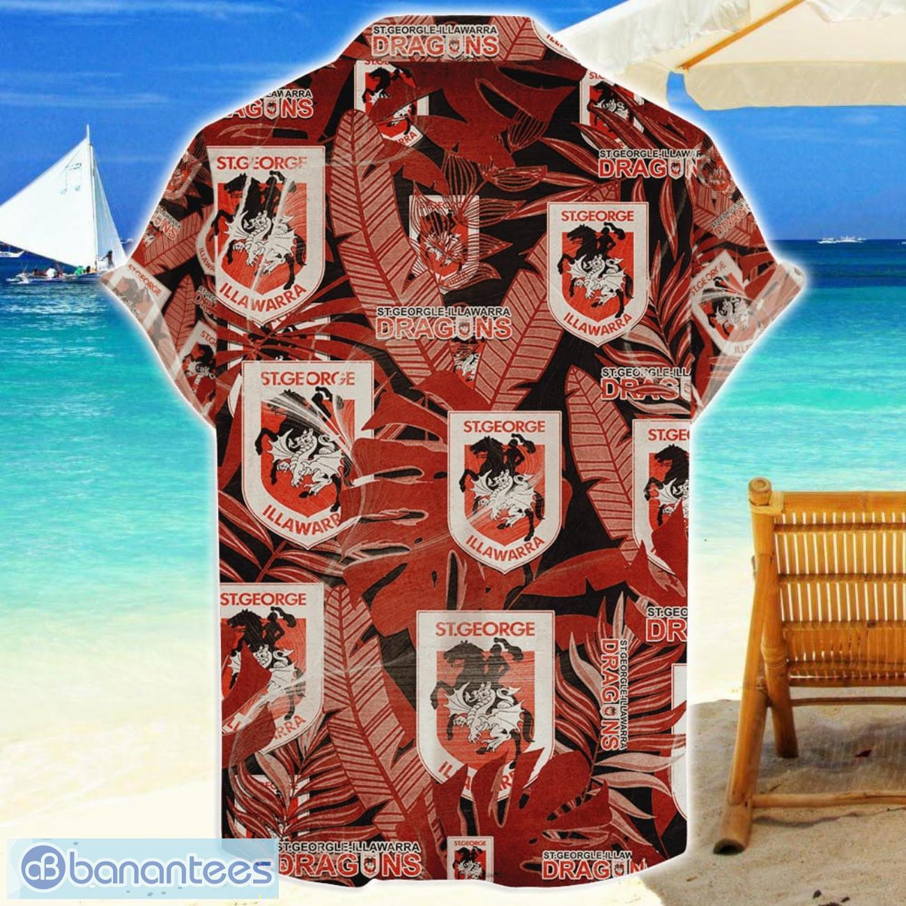st george illawarra dragons hawaiian retro logo revolution nrl fans gift for men and women 1 image St George Illawarra Dragons Hawaiian Retro Logo Revolution NRL Fans Gift For Men And Women Product Photo 2