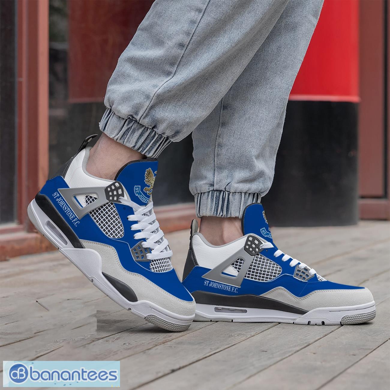 st johnstone fc air jordan 4 shoes men and women sneakers gift 1 image St Johnstone F.C. Air Jordan 4 Shoes Men And Women Sneakers Gift Product Photo 2