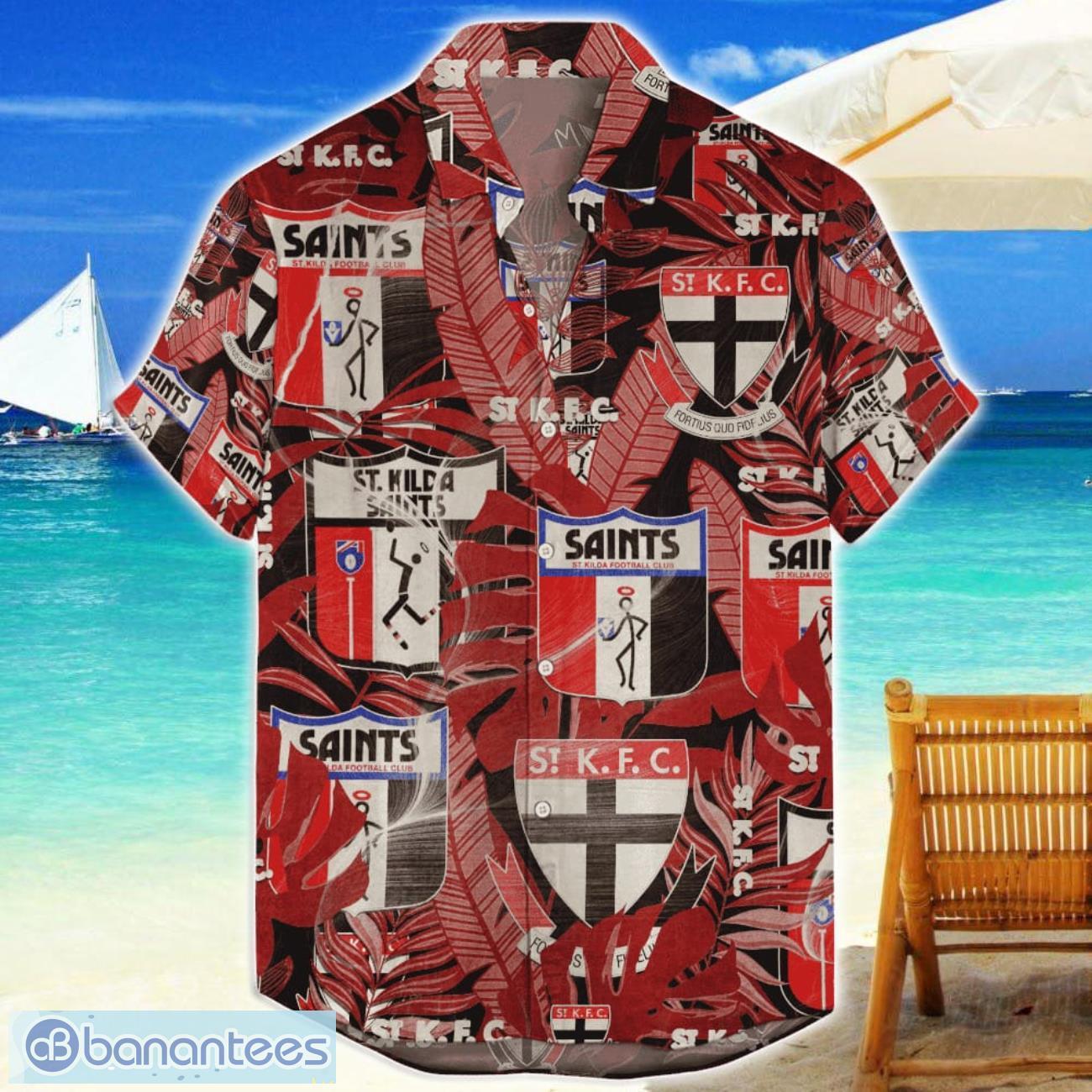 st kilda saints hawaiian retro logo revolution afl fans gift for men and women image St Kilda Saints Hawaiian Retro Logo Revolution AFL Fans Gift For Men And Women Product Photo 1