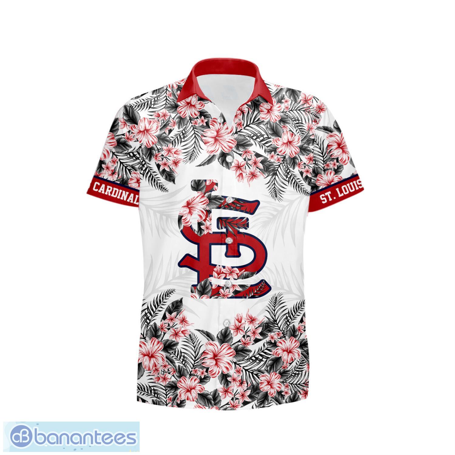 st louis cardinals hibiscus plumeria flower 3d printed hawaiian shirt 1 image St. Louis Cardinals Hibiscus Plumeria Flower 3D Printed Hawaiian Shirt Product Photo 2