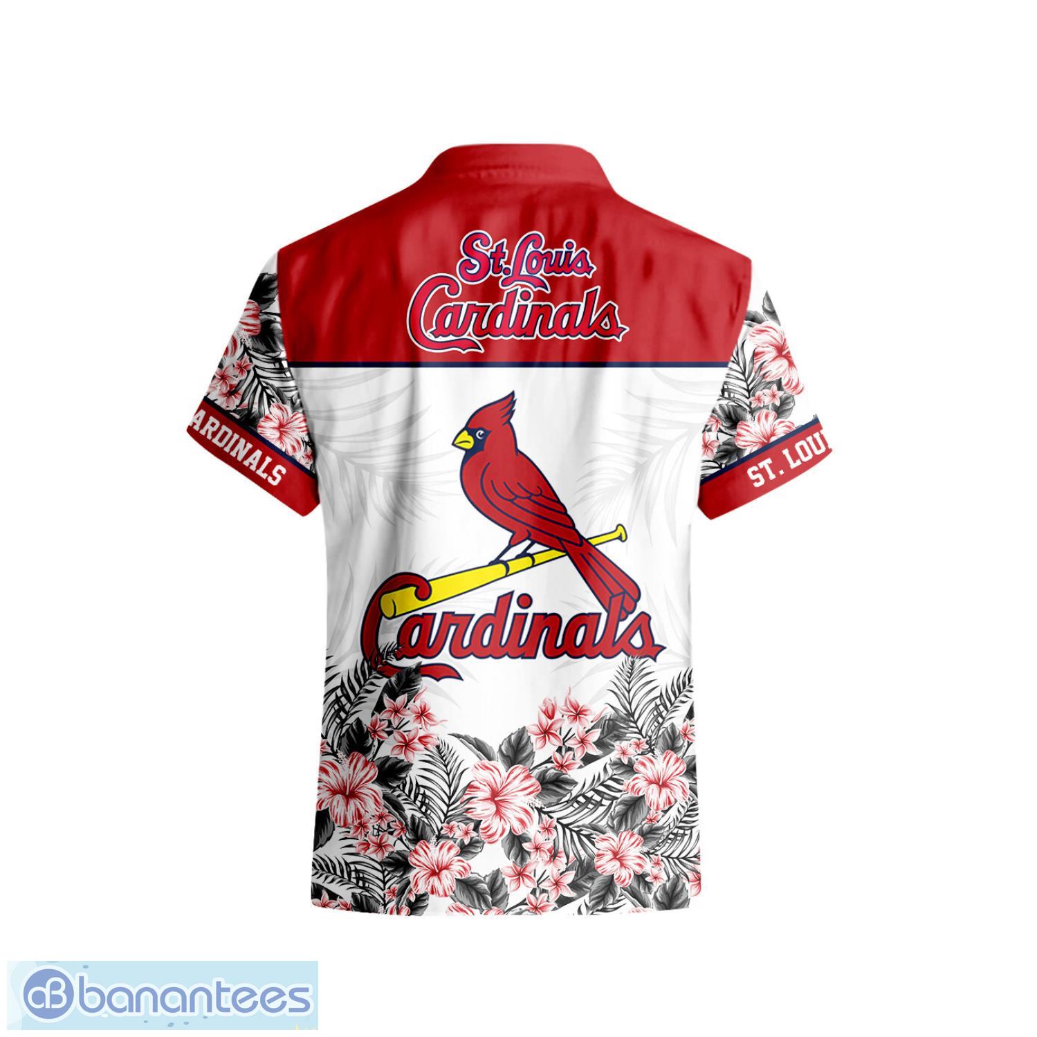 St. Louis Cardinals Hibiscus Plumeria Flower 3D Printed Hawaiian Shirt St. Louis Cardinals Hibiscus Plumeria Flower 3D Printed Hawaiian Shirt Product Photo 3
