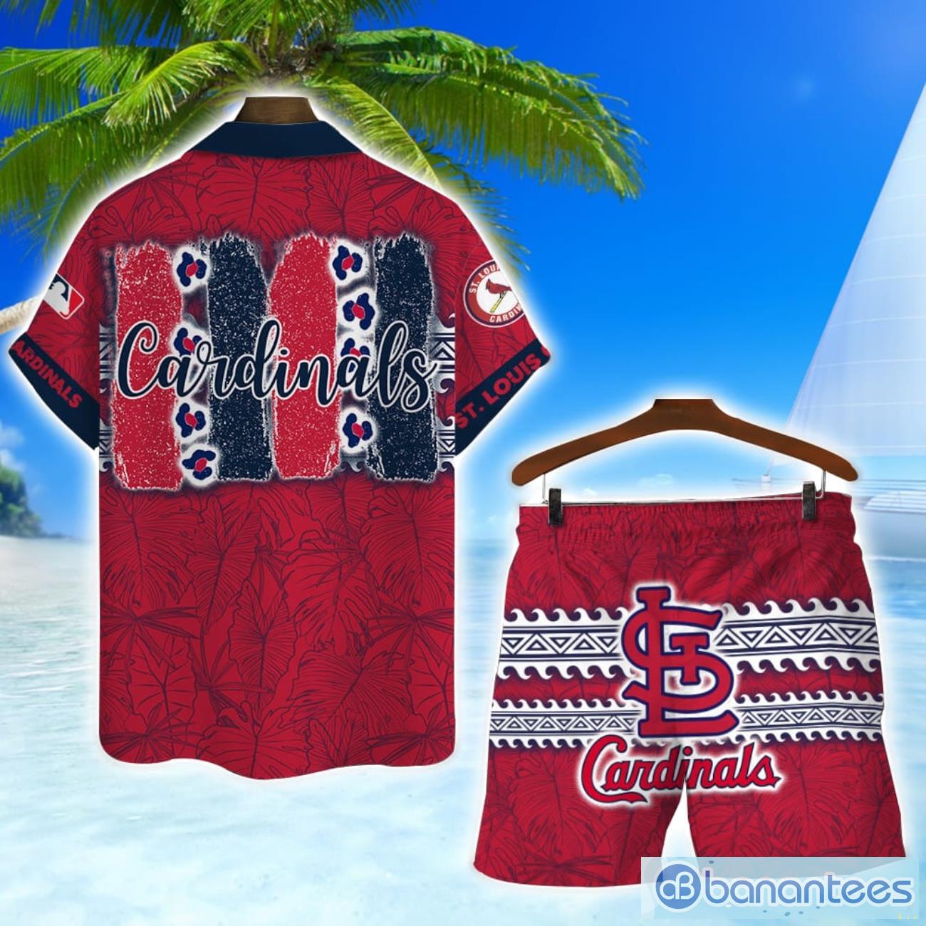 st louis cardinals mlb hawaiian shirt and shorts vintage pattern shirt 1 image St. Louis Cardinals MLB Hawaiian Shirt And Shorts Vintage Pattern Shirt Product Photo 2