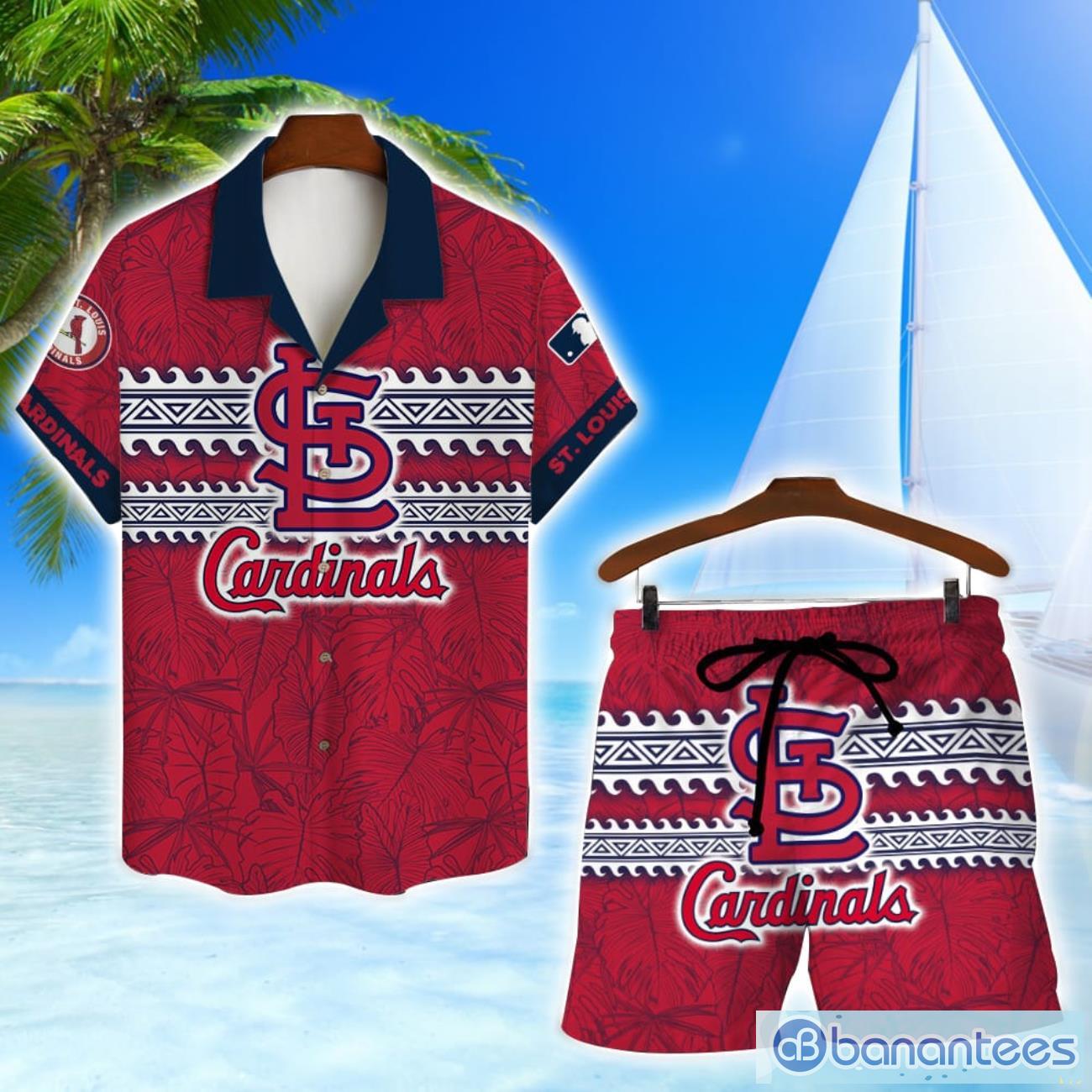 st louis cardinals mlb hawaiian shirt and shorts vintage pattern shirt image St. Louis Cardinals MLB Hawaiian Shirt And Shorts Vintage Pattern Shirt Product Photo 1