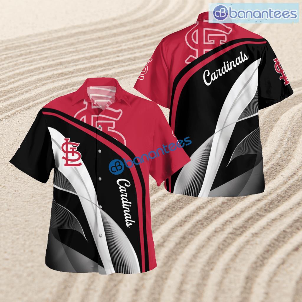 st louis cardinals primary logo 3d print button down hawaiian shirt gift beach image St Louis Cardinals Primary Logo 3D Print Button Down Hawaiian Shirt Gift Beach Product Photo 1