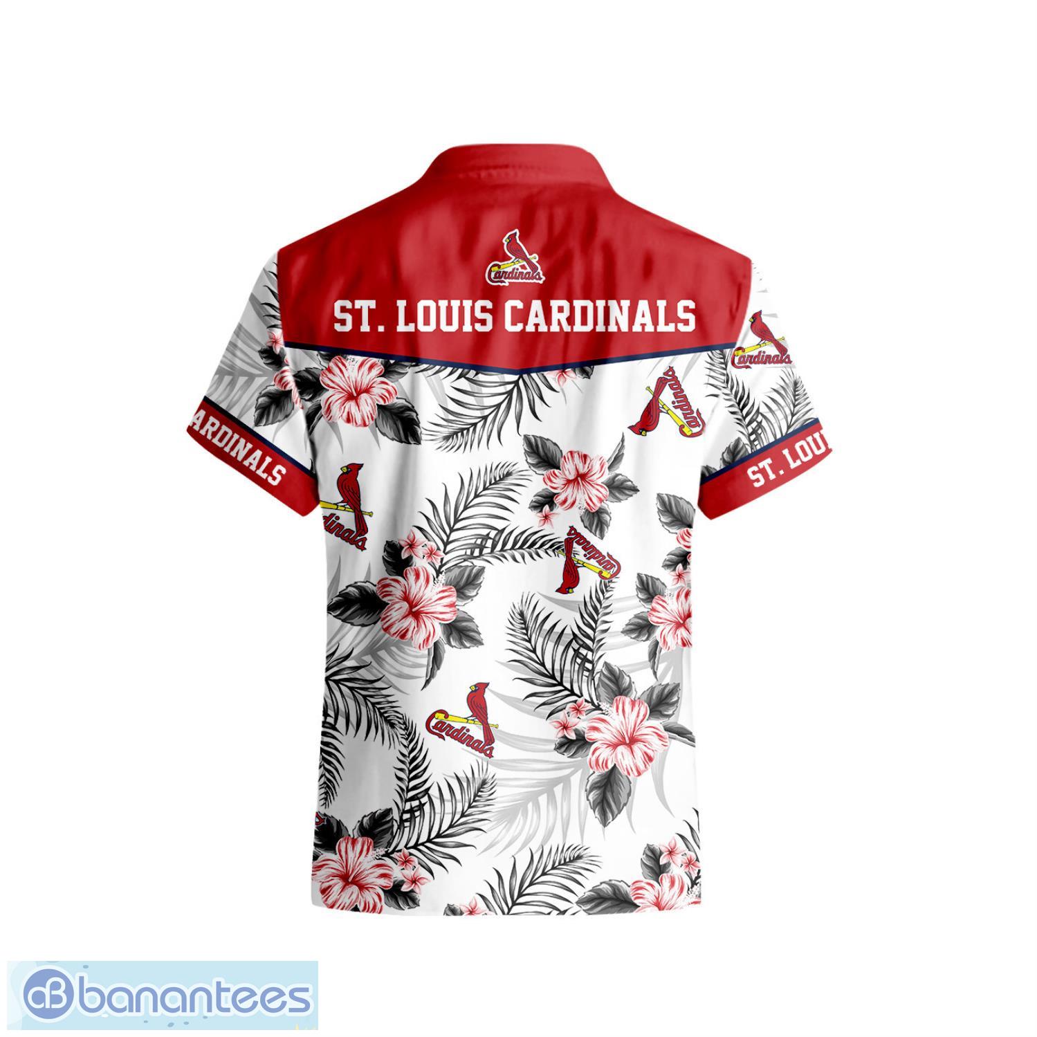 St. Louis Cardinals Tropical Floral Logo Hawaiian Shirt St. Louis Cardinals Tropical Floral Logo Hawaiian Shirt Product Photo 3