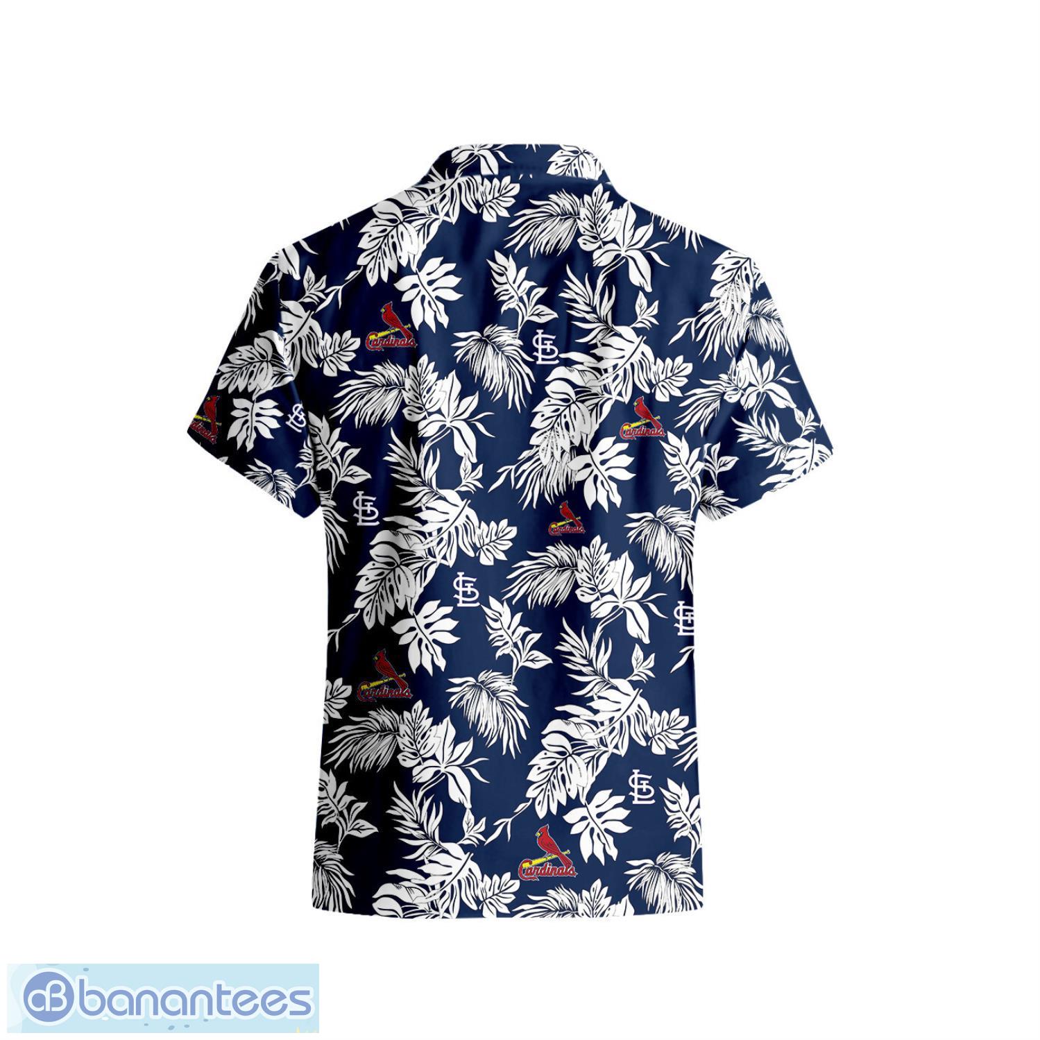 St. Louis Cardinals Tropical Leaf 3D Printed Hawaiian Shirt Beach Team Gift St. Louis Cardinals Tropical Leaf 3D Printed Hawaiian Shirt Beach Team Gift Product Photo 3