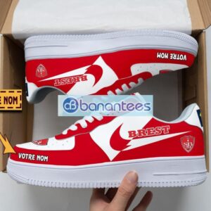Stade Brestois 29 Air Force Shoes Custom Name Gift For Fans AF1 Sneakers Product Photo 1