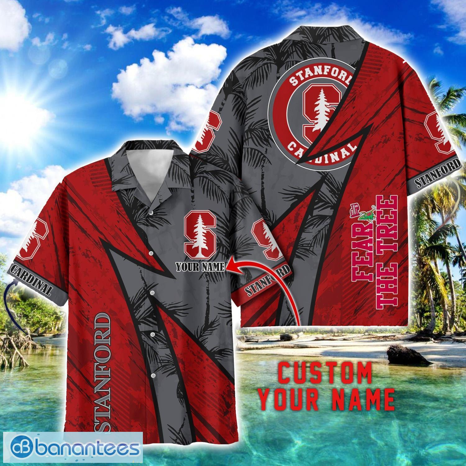 stanford cardinal aop hawaiian shirt beach summer shirt personalized name for fans image Stanford Cardinal AOP Hawaiian Shirt Beach Summer Shirt Personalized Name For fans Product Photo 1