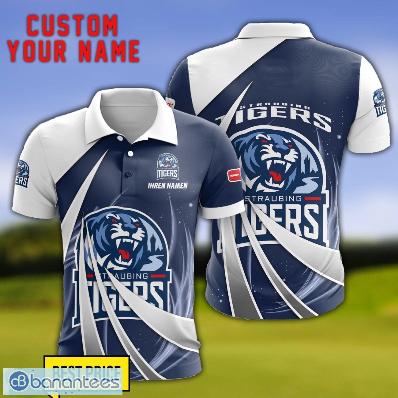 straubing tigers personalized name 3d polo shirt gift for sport golf lover image Straubing Tigers Personalized Name 3D Polo Shirt Gift For Sport Golf Lover Product Photo 1