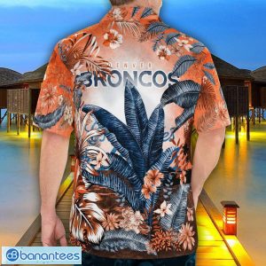 Denver Broncos Tropical Floral Skull 3D Hawaiian Shirt Beach Shirt Halloween Gift Product Photo 2