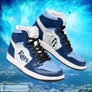 MLB Tampa Bay Rays Custom Iconic Air Jordan Hightop Shoes Product Photo 1