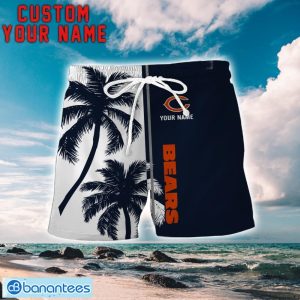 Chicago Bears Coconut Pattern Hawaiian Shirt And Shorts Personalized Name Unique Gift For Summer Product Photo 2