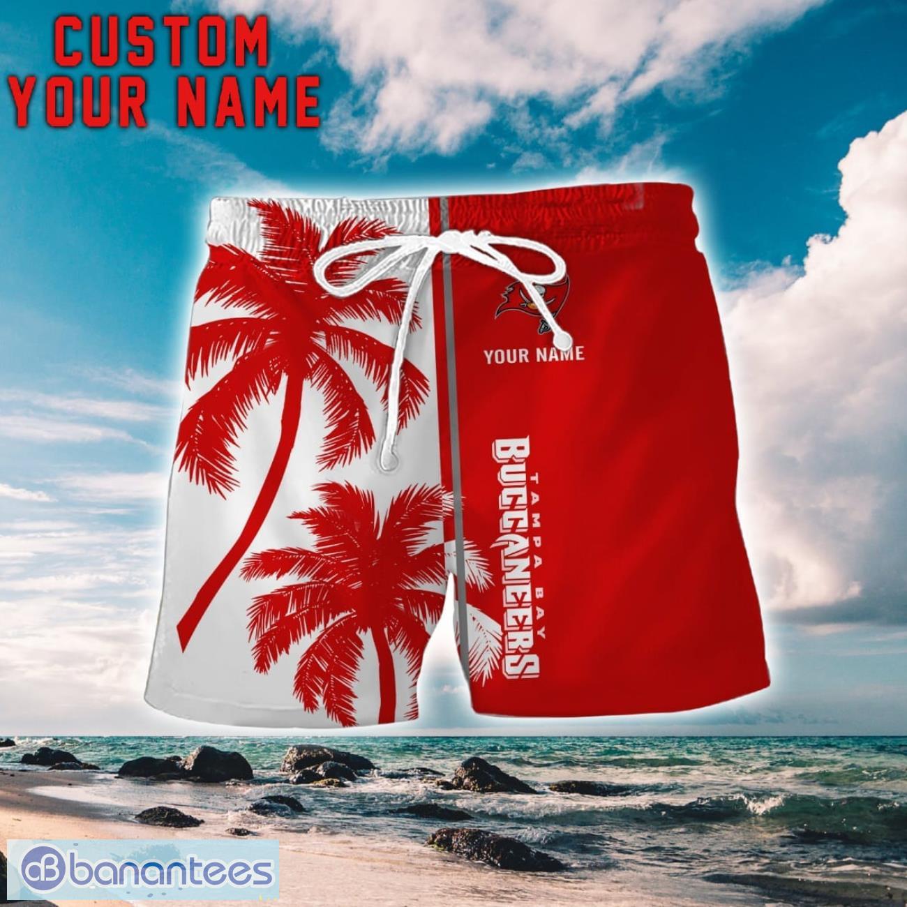 tampa bay buccaneers coconut pattern hawaiian shirt and shorts personalized name unique gift for summer 1 image Tampa Bay Buccaneers Coconut Pattern Hawaiian Shirt And Shorts Personalized Name Unique Gift For Summer Product Photo 2
