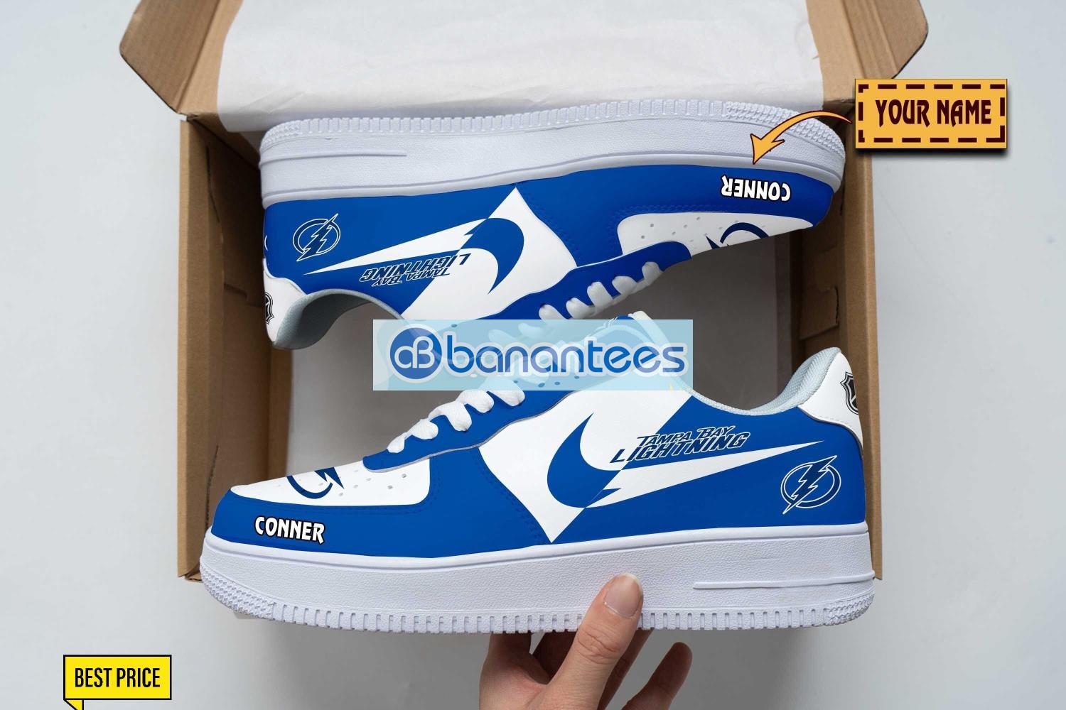 tampa bay lightning air force shoes custom name gift for fans af1 sneakers image Tampa Bay Lightning Air Force Shoes Custom Name Gift For Fans AF1 Sneakers Product Photo 1