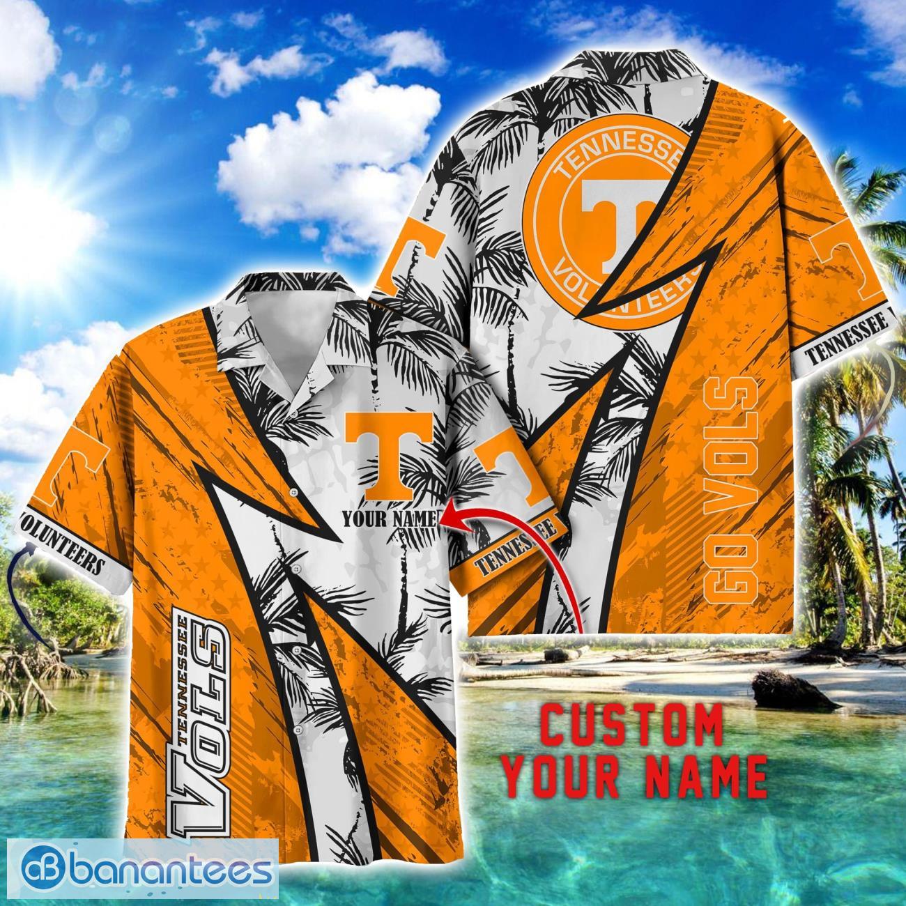 tennessee volunteers aop hawaiian shirt beach summer shirt personalized name for fans image Tennessee Volunteers AOP Hawaiian Shirt Beach Summer Shirt Personalized Name For fans Product Photo 1
