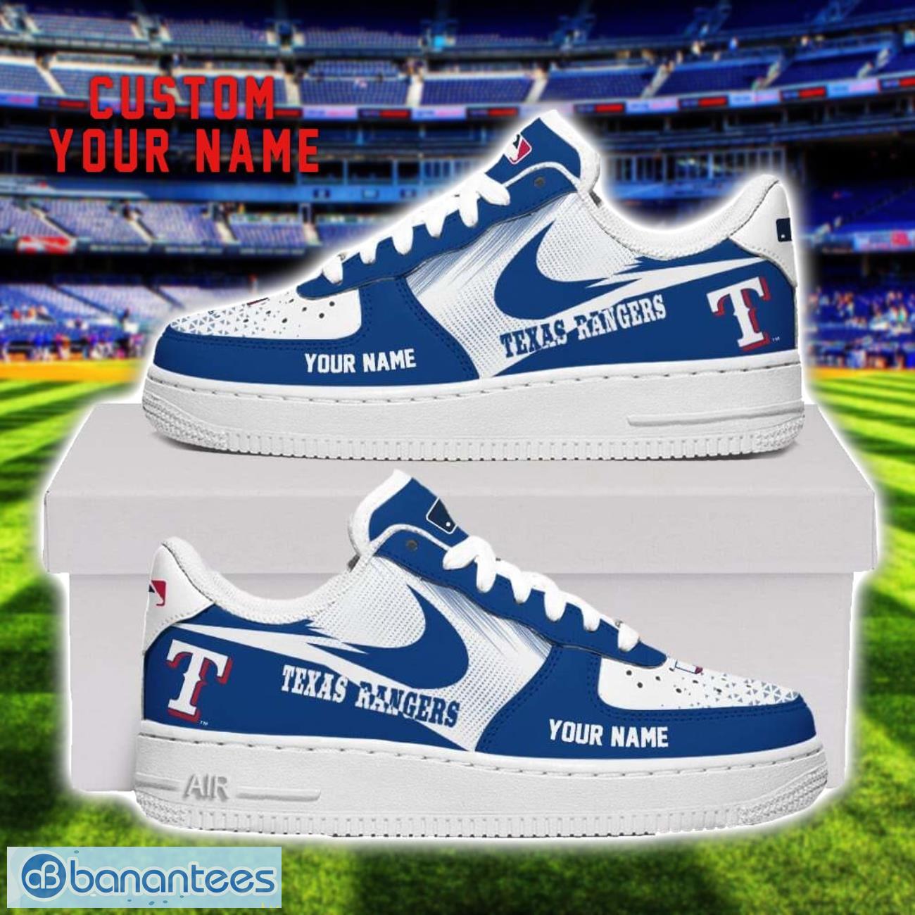 texas rangers air force shoes sneakers for men women gift custom name image Texas Rangers Air Force Shoes Sneakers For Men Women Gift Custom Name Product Photo 1