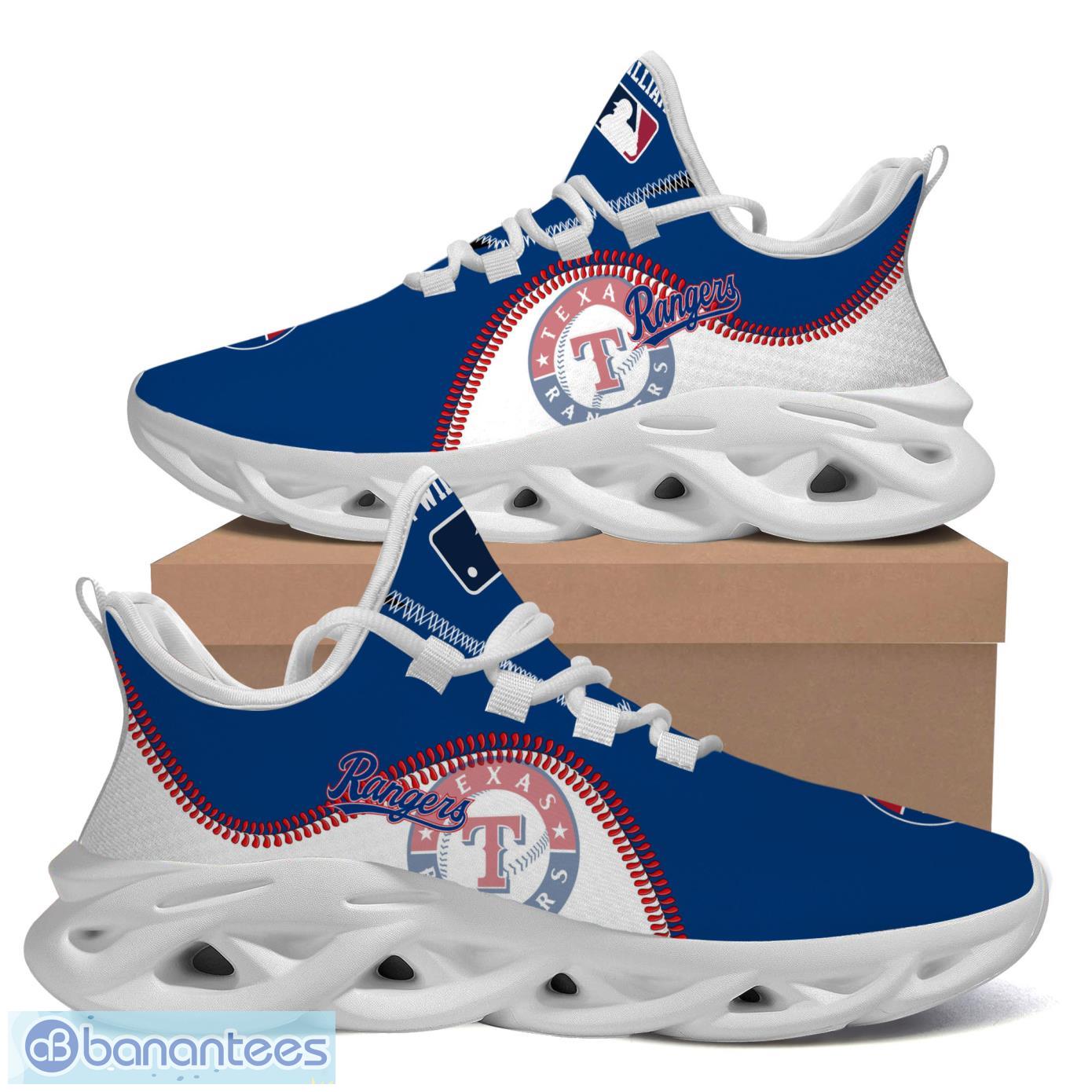 texas rangers mix jerseys mlb max soul personalized name shoes 1 image Texas Rangers Mix Jerseys MLB Max Soul Personalized Name Shoes Product Photo 2