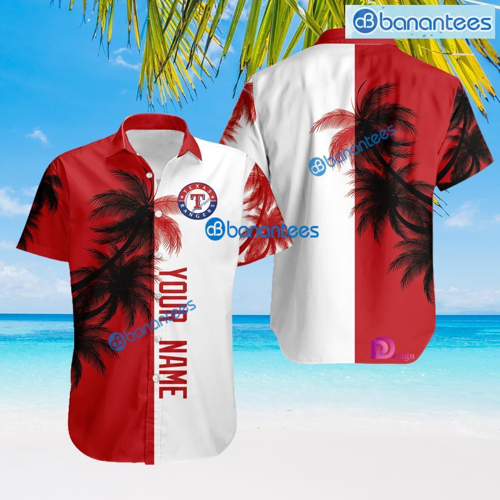 Texas Rangers MLB Baseball Team Pattern Coconuts Tree Tropical Hawaiian Shirt Hot Gift For Fans Product Photo 1
