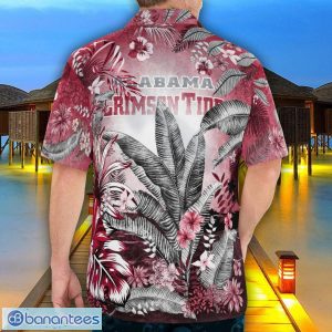 Alabama Crimson Tide Tropical Floral Skull 3D Hawaiian Shirt Beach Shirt Halloween Gift Product Photo 2