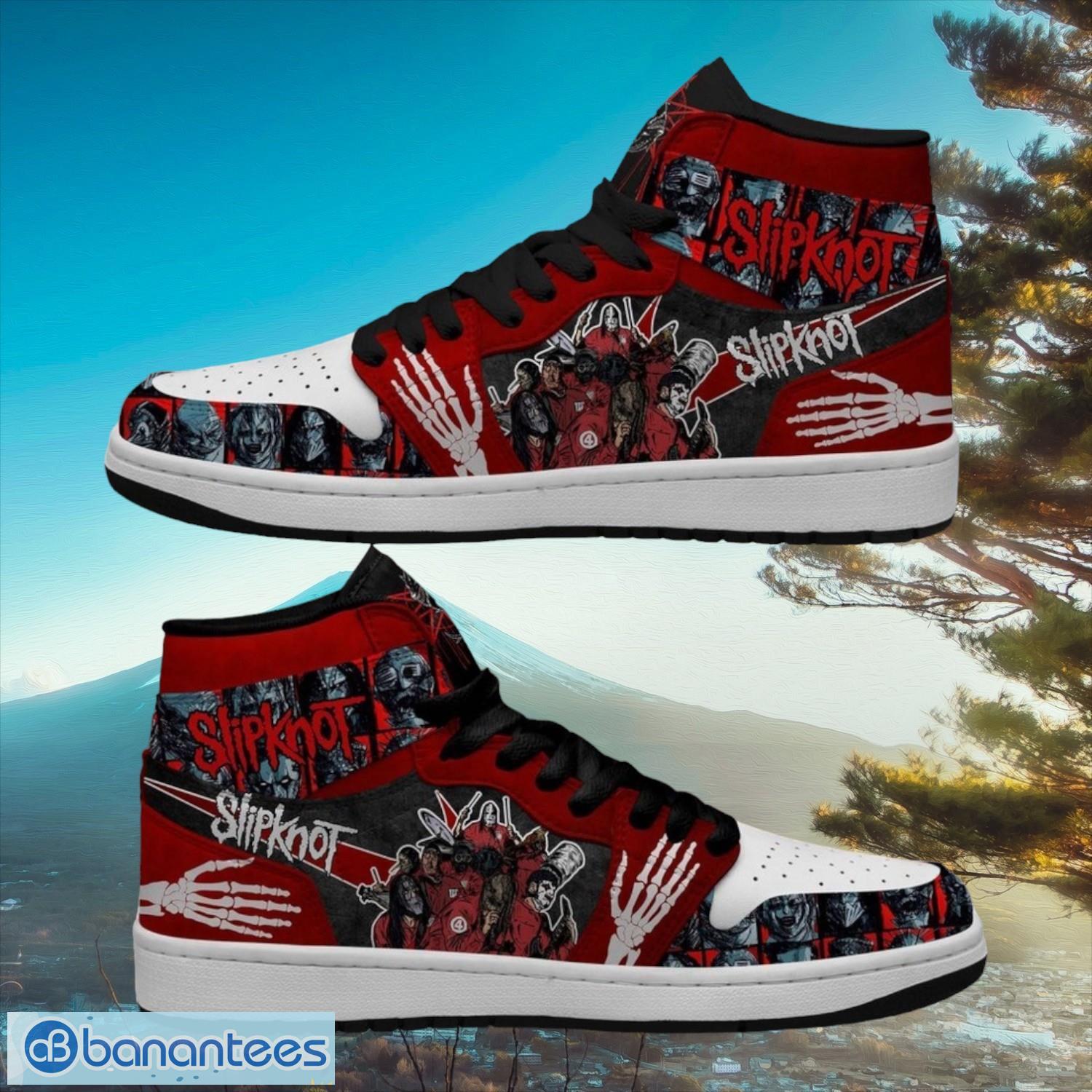 the pain here comes slipknot air jordan hightop shoes image The Pain Here Comes Slipknot Air Jordan Hightop Shoes Product Photo 1
