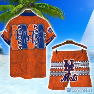 New York Mets MLB Hawaiian Shirt And Shorts Vintage Pattern Shirt Product Photo 2