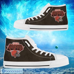 Cleveland Browns Custom Simple Logo High Top Shoes Product Photo 2