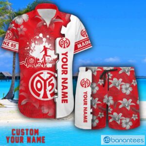 Mainz 05 Tropical Combo Hawaiian Shirt And Shorts Personalized Name For Fans Product Photo 1
