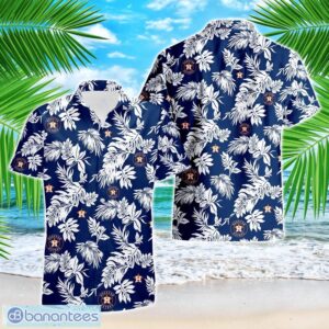 Houston Astros Tropical Leaf 3D Printed Hawaiian Shirt Beach Team Gift Product Photo 1