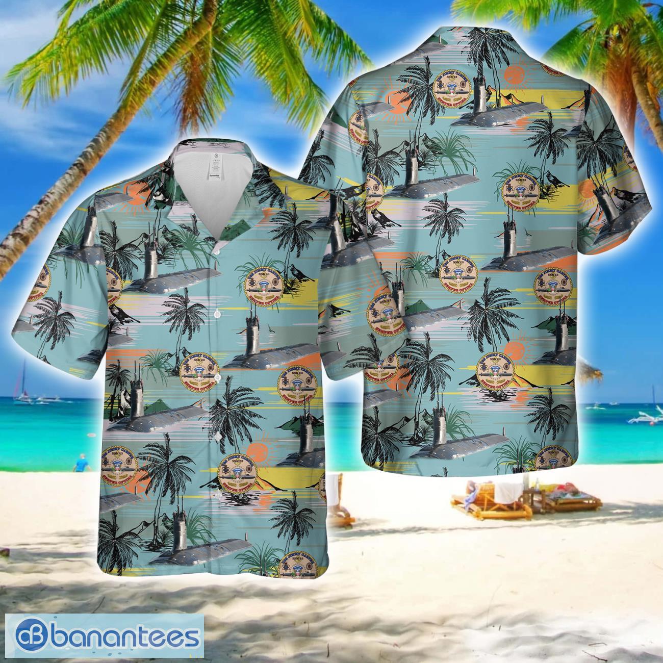 us navy uss jimmy carter ssn 23 hawaiian shirt image US Navy USS Jimmy Carter (SSN-23) Hawaiian Shirt Product Photo 1