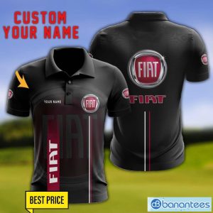 Fiat 3D Polo Shirt Personalized Name For Fans Black Polo Shirt Product Photo 1