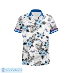 Los Angeles Dodgers Tropical Floral Logo Hawaiian Shirt Product Photo 2