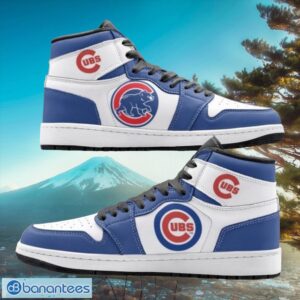 MLB Chicago Cubs White Blue Style Air Jordan Hightop Shoes Product Photo 1